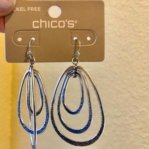 Triple hoop earrings - hoops move independently